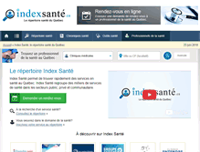 Tablet Screenshot of indexsante.ca